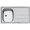 Idro Bric U81020 SX1 Lavello Inox a Incasso 79 x 50 cm, 1 Vasca con Sgocciolatoio