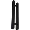 Generic Set di maniglie per porta in vetro e legno massello, stile rustico, nero, per sauna, interni/esterni, maniglia a spinta scorrevole su entrambi i lati, 40 cm