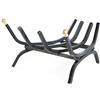 arterameferro Brucialegna angolare per Camino caminetto in Ferro pomelli Ottone 36 cm