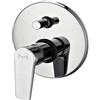 EM Miscelatori Rubinetto Serie Mak per Bagno Lavabo Doccia Bidet Incasso Cromo Lucido Monocomando Acqua Calda Fredda (Incasso Doccia con Deviatore)