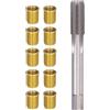 Juqoyue Strumenti per La Riparazione Della Filettatura Della Candela, Inserti Filettati M12x1,25 + Maschi M14x1,25 Strumenti per La Riparazione del Foro Filettato Della Candela In Metallo