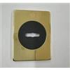 SECUREMME BOCCHETTA ROSETTA QUADRA PER PORTA PORTONE BLINDATO, PIASTRINA PER CHIAVE DOPPIA MAPPA FINITURA OTTONE LUCIDO 82X62 COMPLETA DI VITI DI FISSAGGIO SECUREMME