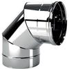 Generico Curva 90° Acciaio Inox Ø 160mm M/F AISI 304 Spessore 0,5mm per Canna Fumaria