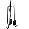 FONDERIA BONGIOVANNI Trespolo Attrezzi Accessori per Camino Kit Scopa Paletta Pinza