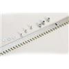 Matic Line CREMAGLIERA ZINCATA ACCIAIO PER CANCELLO SCORREVOLE COMPLETA DI ATTACCHI PZ 1 MT