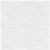 Generico Pannelli da parete 3D,motivo floreale effetto stucco, autoadesivi, adesivi murali, mattoneLLA,impermeabile, in PVC, 77 cm x 70 cm X 2MM (10, bianco)