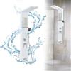HENGMEI Pannello doccia in acciaio inox spazzolato, colonna doccia con 5 modalità doccia, set doccia a torre con doccia a pioggia, doccia a cascata, soffione a mano (bianco)