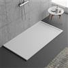 bagno super piatto doccia bianco in marmoresina, design e qualità top, effetto pietra ardesia, gelcoat, slim 3 cm. 80x130