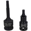 AB Tools-US Pro Chiave a brugola a brugola M6 6 mm corta (53 mm) + lunga (78 mm) con attacco da 1/2