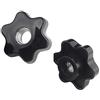 Dreneco 3pcs M16 x 58mm Universale Nero Plastica a Forma Stella Testa Serraggio Dadi Manopola Del Tornio Maniglia per Macchine Utensili