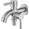 SPORTARC Rubinetto per lavatrice, in lega di zinco, rubinetto per lavatrice a due vie, doppia uscita per lavabo, per piscina, rubinetto di estensione per piscina G1/2 filettatura di ingresso