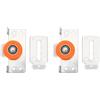 UKCOCO 2 Set puleggia della porta porta scorrevole in inferiore pulegge per porte scorrevoli binario per ante scorrevoli Porta di cuscinetto Armadio Accessori