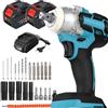 Generic Avvitatore a Impulsi Brushless, Chiave a Percussione Senza Fili, 400 Nm 800W, Trapano Avvitatore Fai da Te Lavori Casa, con 2 Batterie e Accessori, Valigetta