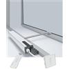 Koncey Apri Finestra Automatico 24V Apri Finestra Elettrico con Attuatore a Catena, Max 400N, Corsa 300-1000mm, Sistema Controllo Finestra per Finestre Sospese Lucernario Ventilazione sul Tetto (Size : 1000