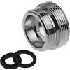 HATOOLHA Adattatore aeratore per rubinetto, in ottone, per filtro dell'acqua del rubinetto, adattatore filettato NPT da 26 mm a 22 mm (da maschio a maschio)