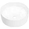 vidaXL Lavandino con Foro di Scarico a Diamante Moderno Elegante Lavello Lavabo Arredo Bagno Sanitari 36x14 cm in Ceramica Bianco