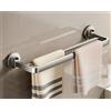 LNGFSH Doppio Polo Porta Asciugamani Bagno, Ventosa Portasciugamani da Parete Adesivo in Alluminio Senza Foratura Porta Salviette Bagno (50cm)