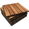 CLICK-DECK Le famose piastrelle Click-Deck in LEGNO MASSELLO per pavimenti esterni - Pavimenti per patio, balcone, terrazza, vasca idromassaggio (18x piastrelle per decking)
