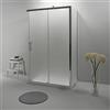 G FLAME Box Doccia 3 Lati - Cabina Doccia con Porta Scorrevole, Cristallo Temperato 6mm, Anticalcare con Profilo Cromato e Chiusura Magnetica (70x80x70, Opaco)