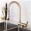 ZPSPZ Rubinetto Cucina Sottofinestra Pieghevole Oro Spazzolato Acqua Calda e Fredda Girevole a 360° Acciaio Inossidabile Prevenire Ruggine Miscelatore Lavello Cucina-B