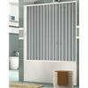 GRANISUD Sopravasca Box Vasca in PVC Nicchia Larghezza 140-200 cm, H 150 cm mod. ASIA, Bianco, apertura laterale anta a soffietto e reversibile