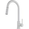 ZPSPZ Miscelatore Cucina con Doccetta Estraibile Bianco Girevole Acciaio Inox Monoforo Multifunzione Rubinetto Cucina