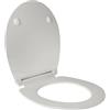 IDROTOP Copriwater per POZZI GINORI FANTASIA SLIM TERMOINDURENTE BIANCO cerniera inox