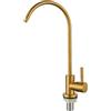 XDSMB Rubinetto Cucina per Depuratore Acqua Rubinetto Osmosi Acqua Fredda A Collo Di Cigno Rotazione 360° Miscelatore Lavello Cucina,Oro Spazzolato