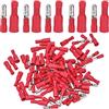 Walfront 50 Coppie di Capicorda Isolati Connettori Maschio Femmina a Crimpatura Rapida FRD1.25-156+MPD1.25-156 per Cavi 22-16 AWG 0,5-1,5 Mm² per Strumenti di Crimpatura HX-30J