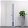 PORTE ITALIANE porta interna porta scorrevole porta a scomparsa porte interne moderne HIGH DENSITY telai legno resistenti all'acqua WATERPROOF varie misure 80x210 serratura cromo Bianca