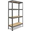 shelfplaza® 180x120x45cm PRO Scaffale metallo per carichi pesanti grigio con 4 ripiani con 200kg capacità di carico/Scaffali in metallo per garage come scaffali per ripostiglio o officina
