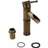 Lioaeust Rubinetto per lavabo retrò, rubinetto per lavabo a forma di ottone antico, rubinetto miscelatore monocomando per cucina, bagno (S)