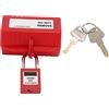 KIMISS Spina Elettrica 100-220 V, Dispositivo con Blocco Chiave Lucchetto da 38 Mm per Energia Elettrica Chimica Industriale