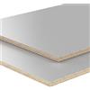 AUPROTEC 18mm Legno Compensato grigio Pannello Multistrato rivestito melamminico tagliato fino a 200cm: 10x50 cm