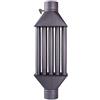 Diplomat Scambiatore di calore per caminetto/scambiatore di calore ad aria calda, radiatore gas di scarico nero, diametro XL 130 mm, 5 tubi con ammortizzatore