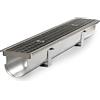 Tomec Canaletta di scolo in Lamiera zincata a caldo spessore 15/10 completa di griglie pressate Maglia 33x25mm Piatto 20x2 mm e viti per il fissaggio - Lavorazione in Italia - Dimensioni 125 x 1000 x 95 mm