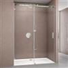 doporro Porta Doccia Scorrevole per Nicchia 150x195 cm, Box Doccia in Vetro Temperato Trasparente 8 mm Anticalcare - Teramo04-2