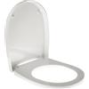 IDROTOP Copriwater per FALERII FOGLIA AVVOLGENTE come ORIGINALE TERMOINDURENTE BIANCO cerniera inox