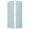 Easy Kit - Cabina Box doccia con 2 ante a soffietto, 80 x 120 cm, altezza 185 cm, in PVC, bianco, apertura angolare