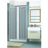 GRANISUD Porta Parete Doccia 100 cm 2 Ante a Soffietto in PVC H185 Caldoni Vens Bianco