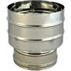 UTILE.STORE Fumaiolo a cappello doppia parete Antivento A Botte in Acciaio Inox AISI 304. Terminale della canna fumaria con disco anti-pioggia (Ø CM 8) (Ø 15/20 CM)
