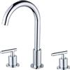 ZPSPZ Rubinetto Bagno Lavabo 3 Fori Calda e Fredda Ottone Multifunzione Doppia Maniglia Bagno Lavabo Rubinetto-Cromo