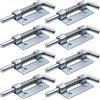 MroMax - Chiavistello a molla per bullone di sicurezza, in zinco colorato, misura piccola, 56 x 18 mm, MRO191028L-0110, Piccolo zinco colorato ferro sinistro 56x18mm, 20
