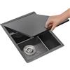 Mokid Lavelli da cucina Lavello Invisibile In Acciaio Inox Con Coperchio Di Scarico Del Rubinetto Pieghevole Per Bar, Camper, Piccola Cucina Lavabo Da Incasso A Scomparsa Per Il Lavaggio Delle Verdure(35*45