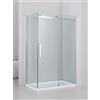 Yellowshop - Box Cabina Doccia In Cristallo Temperato 8mm Trasparente Bagno Porta a Nicchia Anta Scorrevole Reversibile Varie Misure Cm 70, 80, 100, 120, 140, 160 (Cm 80x140)