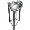 DSKJHI Lavandino ad Angolo per Bagno con Gambe in Acciaio, Lavamani Inox Piccolo, Autoportante, Facile da Installare