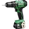 HiKOKI HIK-DV12DAWFZ -Trapano Combinato a Batteria 12V 10mm 38Nm Mandrino con 2 batterie 2,5 Ah, caricabatteria e valigetta, 1 V, Nero, 3/8_pollice
