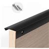 JIAJUTUI001 1 Pezzi Maniglie per Mobili da Cucina Nero,Maniglie Invisibile per Mobili,Maniglie Nascoste per Armadi,Maniglie Armadio Camera da Letto Maniglie per Bagno Cassetti (length,600mm)