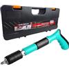 Generic Pistola Sparachiodi Manuale Kit, Spara Chiodi per Cemento e Ferro, Chiodatrice, Sparachiodi Aria Compressa, con Occhiali di Sicurezza e 20 Chiodi Tondi, per Cemento e Ferro Ecc.