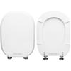 HYDRO HOME Tavoletta Wc Compatibile con MEMORY HIDRA, Copriwater In Legno Rivestito Con 2 mm Di Resina,Tavoletta Wc Con Cerniere Fissaggio Dal Basso MADE IN ITALY